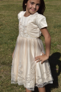 GIRLS DRESSY DRESS (0232366) CHAMPAGNE